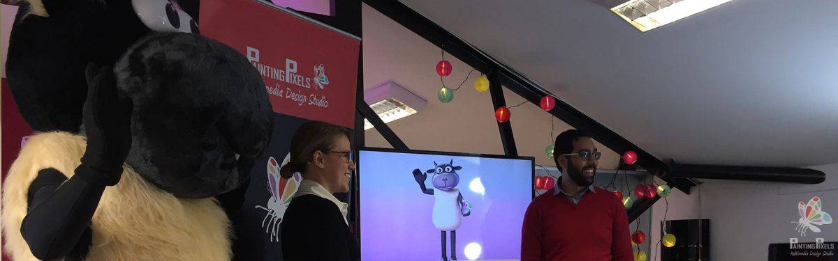 Photoshoot with the real Woolly and 3D Animated Woolly