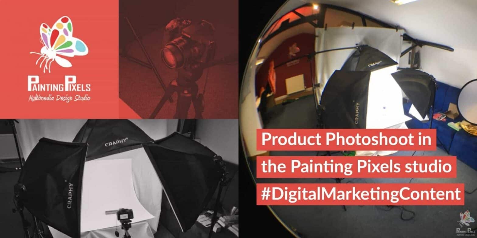 Product photoshoot in the Painting Pixels design studio