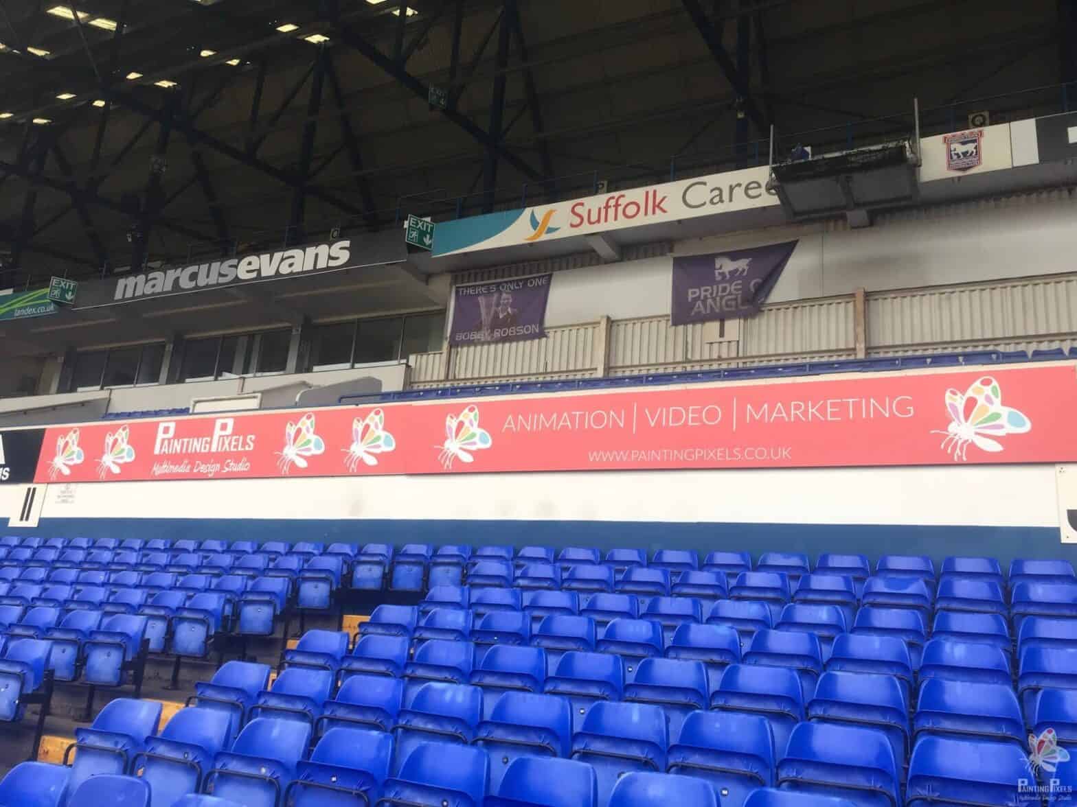 Extended Advertising Banner At Portman Road