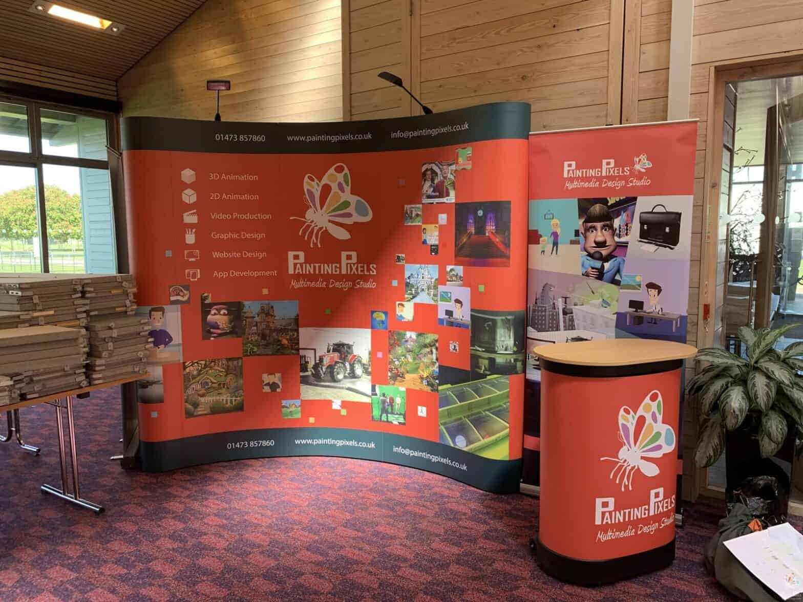 Painting Pixels Stand Set Up for ABE 19